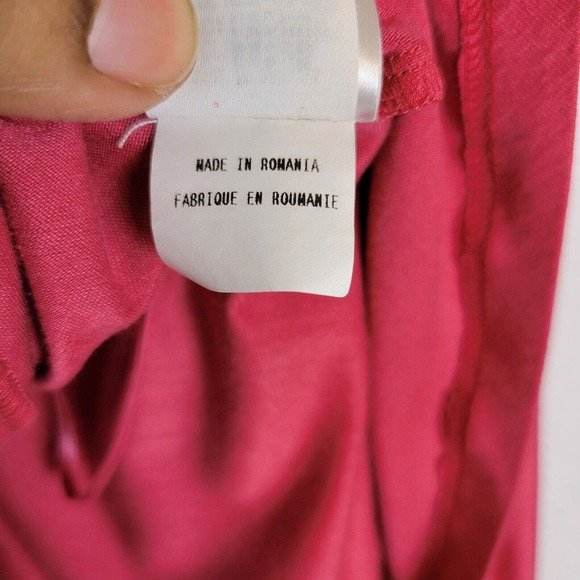 Paule Ka Womens Modal Silk Jersey Knot Midi Dress Size 36 Pink Stretch Summer - Picture 5 of 9